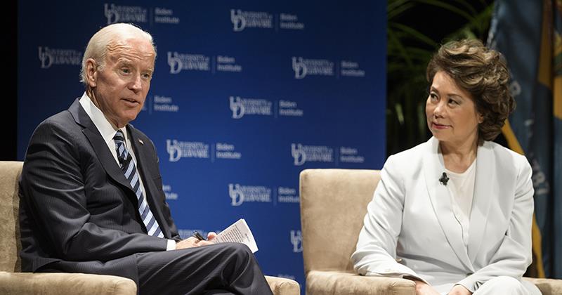 Joe Biden and Elaine Chao