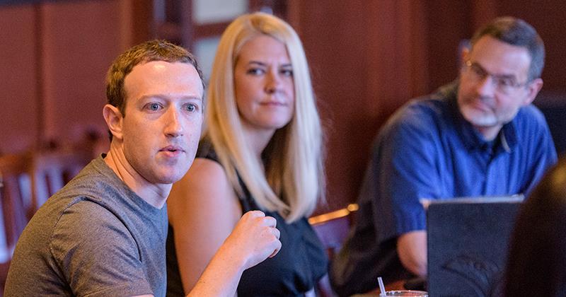 Mark Zuckerberg, Tricia Wachtendorf and Jim Kendra