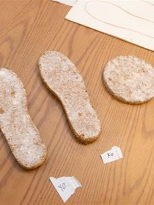 Samples in the shape of a sole
