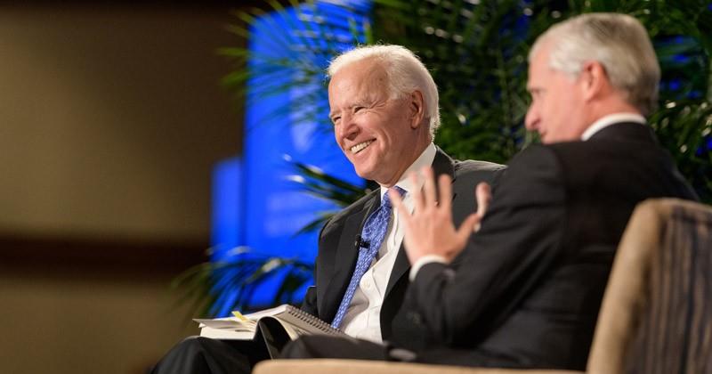 Joseph Biden and Jon Meacham