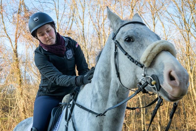 Alexandra Tett on her horse