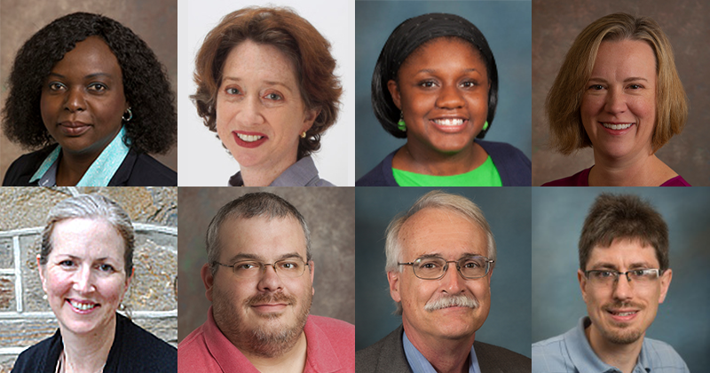 photos of eight faculty members