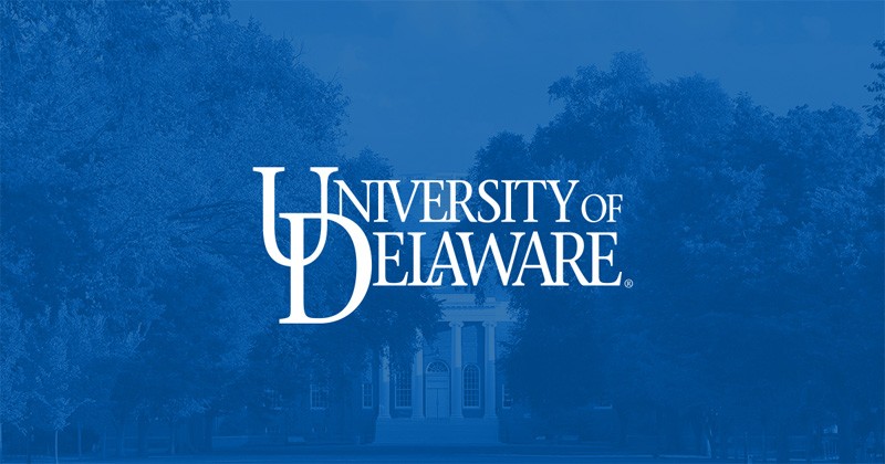 UD logo on blue background