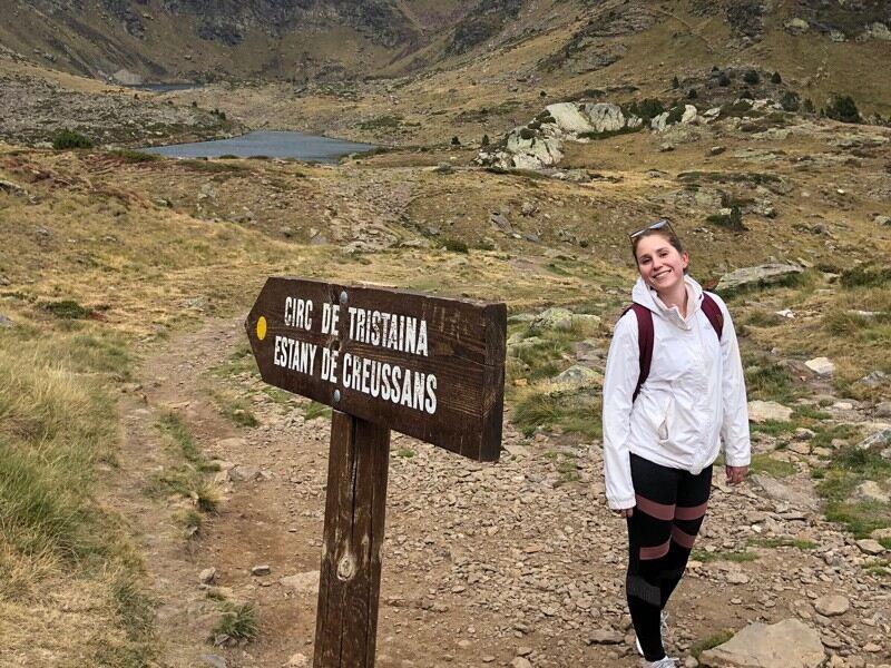 Mackenzie Campbell on hiking trail