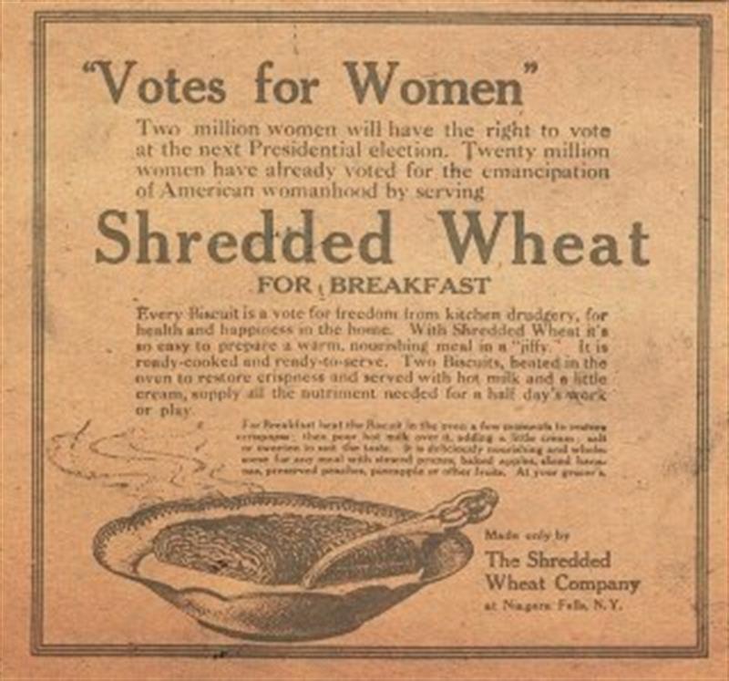 Newspaper ad for shredded wheat