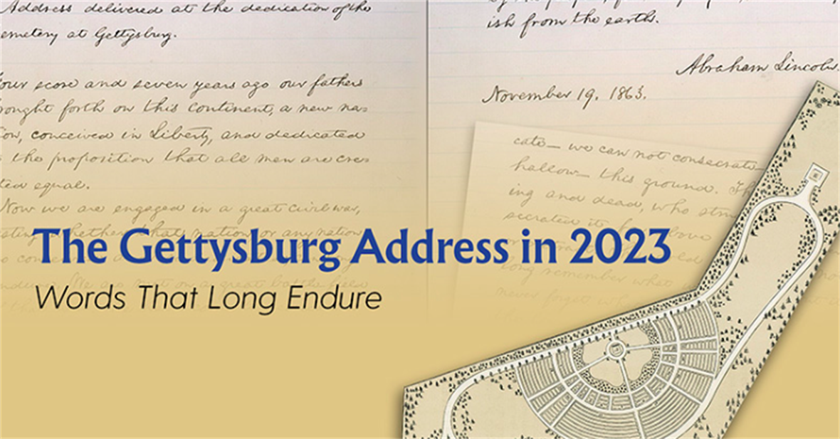 Flyer for the Gettysburg Address in 2023