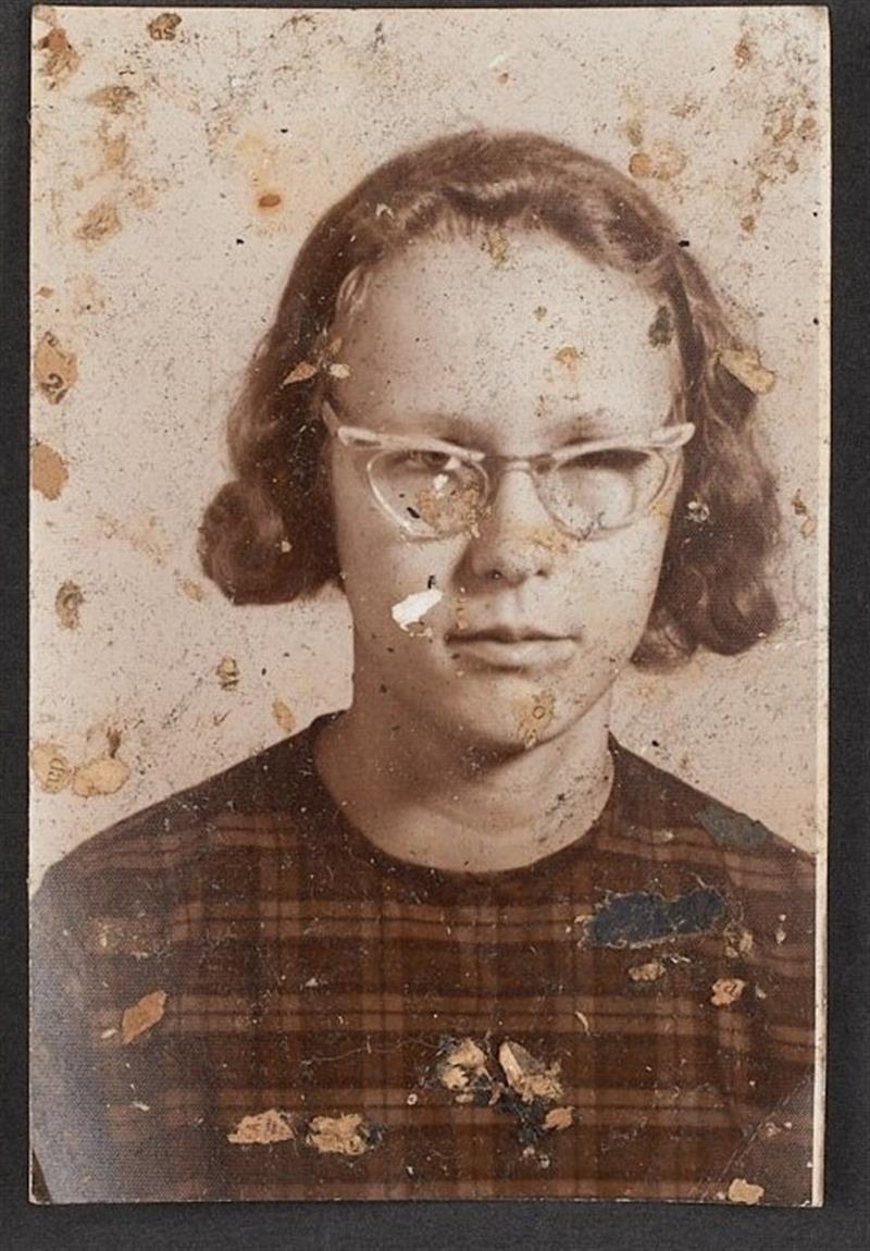 damaged photograph