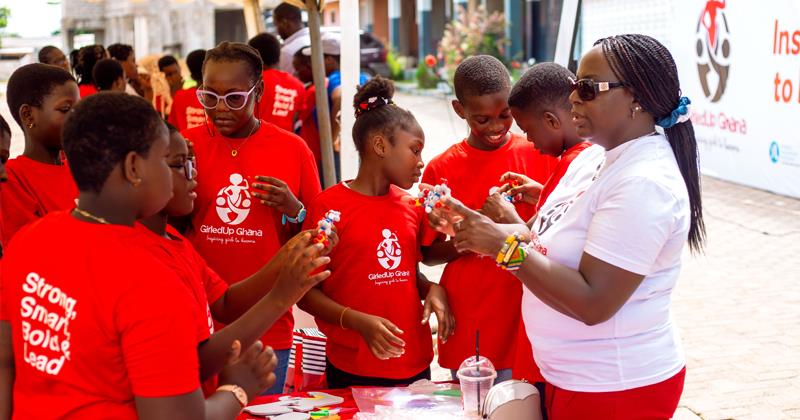 Oyenike (Nike) Olabisi with students in Ghana