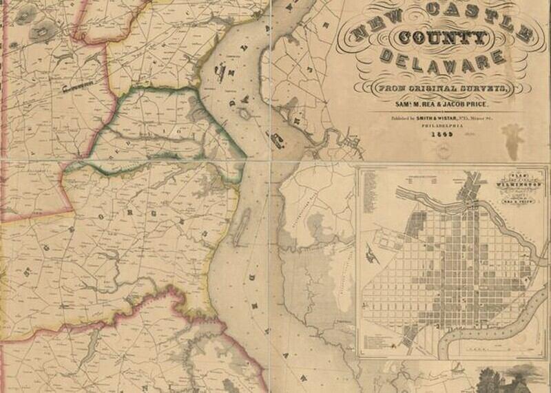 old map of New Castle County, Delaware